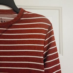 ON · Red & White Striped Thermal Tee
